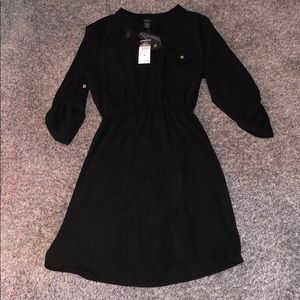 Size medium black 3/4 sleeve dress NWT